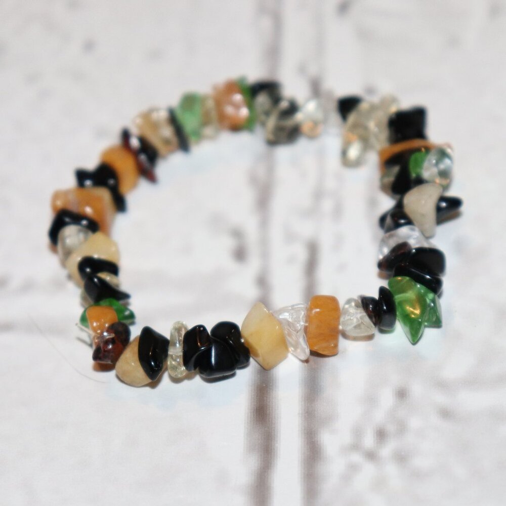 🌿✨ Natural Stone Bracelet · NWOT · 7" · Elastic Fit